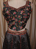 Classic Black Floral Printed and Stone Embellished Design Tussar Silk Fancy Lehenga with Matching Dupatta