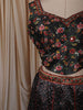 Classic Black Floral Printed and Stone Embellished Design Tussar Silk Fancy Lehenga with Matching Dupatta