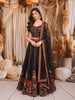 Classic Black Floral Printed and Stone Embellished Design Tussar Silk Fancy Lehenga with Matching Dupatta