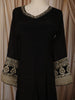 Classic Black Floral Sequins and Zari Embroidered Design Chiffon Party Wear Long Gown with Matching Dupatta