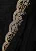 Classic Black Floral Sequins and Zari Embroidered Design Organza Ready to Wear Party Saree with Designer Blouse