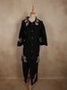 Classic Black Floral Thread Embroidered Design Cotton Sarwar Suit