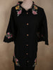 Classic Black Floral Thread Embroidered Design Cotton Sarwar Suit