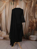 Classic Black Floral Thread Embroidered Design Cotton Straight Cut Salwar Suit with Contrast Dupatta