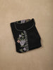 Classic Black Floral Thread Embroidered Design Cotton Unstitched Salwar Material with Dupatta