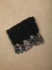 Classic Black Floral Thread Embroidered Design Cotton Unstitched Salwar Material with Dupatta