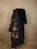 Classic Black Floral Thread Embroidered Design Georgette Salwar Suit with Dupatta