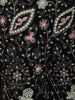 Classic Black Floral Thread and Beads Embroidered Design Net Lehenga with Dupatta