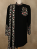 Classic Black Floral Thread and Beads Embroidered Design Polynosic Men's Sherwani Suit
