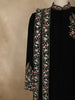 Classic Black Floral Thread and Beads Embroidered Design Polynosic Men's Sherwani Suit
