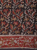 Classic Black Floral Vine Printed Design Chanderi Cotton Casual Wear Saree