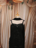 Classic Black Floral Vine Sequins and Thread Embroidered Design Georgette Party Wear Palazzo Suit with Matching Choker Dupatta