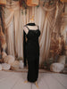 Classic Black Floral Vine Sequins and Thread Embroidered Design Georgette Party Wear Palazzo Suit with Matching Choker Dupatta