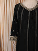 Classic Black Floral Zari Embroidered Design Georgette Anarkali Salwar Suit with Matching Dupatta
