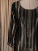 Classic Black Floral Zari Embroidered Design Semi Silk Straight Cut Salwar Suit with Dupatta