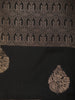 Classic Black Floral Zari Woven Design Art Silk Saree