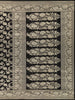 Classic Black Floral Zari Woven Design Pure Banarasi Silk Saree with Zari Border