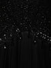 Classic Black Geometric Beads Embroidered Design Chiffon Party Gown with Attached Dupatta