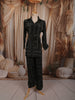 Classic Black Geometric Beads Embroidered Design Satin Party Wear Salwar Suit
