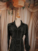 Classic Black Geometric Beads Embroidered Design Satin Party Wear Salwar Suit