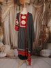 Classic Black Geometric Printed Design Crepe Straight Cut Salwar Suit with Dupatta
