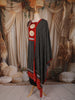 Classic Black Geometric Printed Design Crepe Straight Cut Salwar Suit with Dupatta