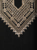 Classic Black Geometric Zari Embroidered Design Raw Silk Men's Kurta Pyjama with Matching Dupatta