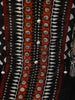 Classic Black Geometric Zig Zag Printed Design Crepe Silk Anarkali Salwar Suit with Matching Dupatta