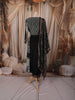 Classic Black Geometric Zig Zag Printed Design Crepe Silk Anarkali Salwar Suit with Matching Dupatta