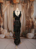 Classic Black Gold Striped Zari Woven Design Chiffon Ready to Wear Party Saree with Designer Blouse
