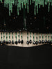 Classic Black Green and Silver Ombre Beads Embroidered Design Georgette Indo Western Palazzo Suit with Matching Choker Dupatta
