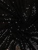 Classic Black Heavy Sequins Embroidered Design Georgette Party Wear Saree with Sequins Border