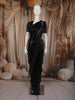 Classic Black Heavy Sequins Embroidered Design Georgette Party Wear Saree with Sequins Border