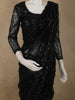 Classic Black Heavy Sequins Embroidered Design Net Designer Saree with Matching Blouse