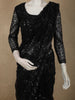 Classic Black Heavy Sequins Embroidered Design Net Designer Saree with Matching Blouse