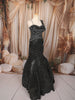 Classic Black Heavy Sequins Embroidered Design Net Mermaid Party Wear Lehenga with Designer Corset Blouse and Matching Dupatta