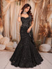Classic Black Heavy Sequins Embroidered Design Net Mermaid Party Wear Lehenga with Designer Corset Blouse and Matching Dupatta