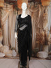 Classic Black Heavy Sequins Embroidered Design Net Party Wear Saree with Matching Blouse