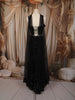 Classic Black Heavy Sequins and Beads Embroidered Design Net Lehenga with Choker Dupatta