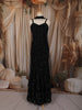 Classic Black Heavy Sequins and Beads Embroidered Design Net Lehenga with Choker Dupatta