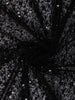 Classic Black Heavy Sequins and Beads Embroidered Design Net Party Wear Saree with Matching Blouse