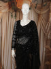 Classic Black Heavy Sequins and Beads Embroidered Design Net Party Wear Saree with Matching Blouse