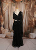 Classic Black Heavy Sequins and Beads Embroidered Design Net Ready to Wear Party Saree with Matching Designer Blouse
