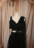 Classic Black Heavy Sequins and Beads Embroidered Design Net Ready to Wear Party Saree with Matching Designer Blouse