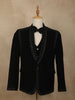 Classic Black Heavy Sequins and Beads Embroidered Design Polynosic Men's Suit