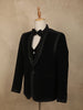 Classic Black Heavy Sequins and Beads Embroidered Design Polynosic Men's Suit
