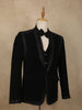 Classic Black Heavy Sequins and Beads Embroidered Design Polynosic Men's Suit