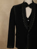 Classic Black Heavy Sequins and Beads Embroidered Design Polynosic Men's Suit