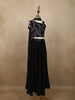Classic Black Heavy Sequins and Beads Embroidered Design Satin Kids Palazzo Suit with Choker  Dupatta