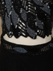 Classic Black Heavy Sequins and Beads Embroidered Design Satin Kids Palazzo Suit with Choker  Dupatta